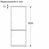 Bosch KGN39OCAFG Series 4 60cm wide Frost Free Fridge Freezer - Anthracite - A Rated