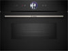 Bosch Series 8 CMG7761B1B Wifi Connected Built In Compact Electric Single Oven with Microwave Function - Black