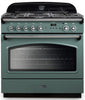 Rangemaster CLAS90FXDFFMG/C Classic FX 90cm Dual Fuel Range Cooker - Mineral Green/Chrome Trim