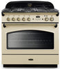 Rangemaster CLAS90FXDFFCR/B Classic FX 90cm Dual Fuel Range Cooker - Cream/Brass Trim