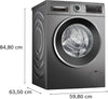 Bosch Series 6 WNG254R1GB 10.5Kg / 6Kg Washer Dryer With 1400 Rpm - Cast Iron Grey - D Rated