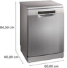 Bosch Series 4 SMS4EKI06G Wifi Connected Standard Dishwasher - Silver/Inox - B Rated
