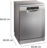 Bosch Series 6 SMS6TCI01G Wifi Connected Standard Dishwasher - Silver / Inox - A Rated
