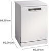 Bosch Series 6 SMS6ZCW10G Wifi Connected Standard Dishwasher - White - B Rated