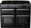 Rangemaster ESDLB110DFPGBL/CM1 Estel Deluxe BC 110cm Dual Fuel Range Cooker - Gloss Black/Chrome Trim