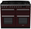 Rangemaster ESDLB110DFPBOR/CM1 Estel Deluxe BC 110cm Dual Fuel Range Cooker - Bordeaux/Chrome Trim