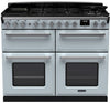 Rangemaster ESDLB110DFPMSB/CM1 Estel Deluxe BC 110cm Dual Fuel Range Cooker - Misty Blue/Chrome Trim