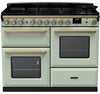 Rangemaster ESDLO110DFPMNT/AB1 Estel Deluxe OC 110cm Dual Fuel Range Cooker - Mint/Antique Brass Trim