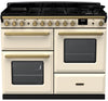 Rangemaster ESDLO110DFPPCR/AB1 Estel Deluxe OC 110cm Dual Fuel Range Cooker - Pale Cream/Antique Brass Trim
