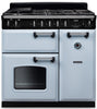 Rangemaster CL90DFPMSB/CM1 Classic 90cm Dual Fuel Range Cooker - Misty Blue/Chrome Trim