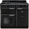 Rangemaster CLDL100DFPCBL/CM1 Classic Deluxe 100cm Dual Fuel Range Cooker - Charcoal Black/Chrome Trim