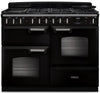 Rangemaster CLDLO110DFPGBL/CM1 Classic Deluxe OC 110cm Dual Fuel Range Cooker - Gloss Black/Chrome Trim