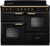 Rangemaster CLDLO110EIPCBL/AB1 Classic Deluxe OC 110cm Induction Range Cooker - Charcoal Black/Antique Trim
