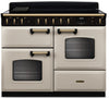 Rangemaster CLDLO110EIPPCR/AB1 Classic Deluxe OC 110cm Induction Range Cooker - Pale Cream/Antique Brass Trim