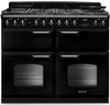 Rangemaster CLDLB110DFPGBL/CM1 Classic Deluxe BC 110cm Dual Fuel Range Cooker - Gloss Black/Chrome Trim