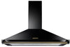 Rangemaster RCLAHDC90BL/B Classic 90cm Chimney Hood - Black/Brass Rail