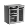 Belling Cookcentre 90E 90cm Electric Range Cooker with Ceramic Hob - Stainless Steel
