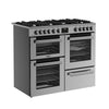 Belling Cookcentre 100DF 100cm Dual Fuel Range Cooker - Stainless Steel