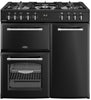 Belling Farmhouse 90DF 90cm Dual Fuel Range Cooker - Black