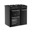 Belling Farmhouse 90DF 90cm Dual Fuel Range Cooker - Black