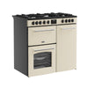 Belling Farmhouse 90DF 90cm Dual Fuel Range Cooker - Cream