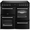 Belling Farmhouse 100E 100cm Electric Range Cooker with Ceramic Hob - Black