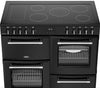 Belling Farmhouse 100E 100cm Electric Range Cooker with Ceramic Hob - Black