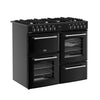 Belling Farmhouse 100DF 100cm Dual Fuel Range Cooker - Black