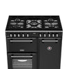 Stoves Richmond Deluxe 90DF 90cm Dual Fuel Range Cooker - Black