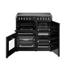 Stoves Richmond Deluxe 90Ei RTY 90cm Electric Range Cooker with Induction Hob - Black