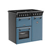 Stoves Richmond Deluxe 90DF 90cm Dual Fuel Range Cooker - Twilight Blue