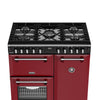 Stoves Richmond Deluxe 90DF 90cm Dual Fuel Range Cooker - Garnet Red