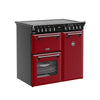 Stoves Richmond Deluxe 90Ei RTY 90cm Electric Range Cooker with Induction Hob - Garnet Red