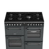 Stoves Richmond Deluxe 100DF 100cm Dual Fuel Range Cooker - Anthracite