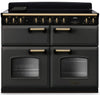 Rangemaster CLDLB110EIPSLT/AB1 Classic Deluxe BC 110cm Induction Range Cooker - Slate/Antique Brass Trim