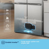 Fridgemaster MQ79395ES Amercian Fridge Freezer - Silver - E Rated