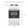 Haden HES051W 50cm Electric Cooker with Solid Plate Hob - White