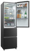 Haier HTR3518ENMTK 55cm wide Frost Free Fridge Freezer - Black - E Rated