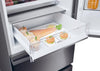 Haier HTW5618EWMP 60cm wide Frost Free Fridge Freezer - Dark Inox - E Rated