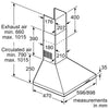 Bosch Series 2 DWP64CC50M 60cm Chimney Hood - Stainless Steel