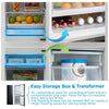 Midea MDRB379FGD30 55cm Frost Fridge Freezer - Black - D Rated