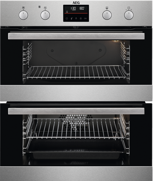 AEG 6000 DUB535060M Built Under Electric Double Oven Stainless Steel