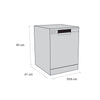 Schonhaus DWSF0115FSBG Standard Dishwasher - Graphite - B Rated