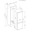 Sensis RFCMBI015450EW Integrated Frost Free Fridge Freezer with Sliding Door Fixing Kit - White - E Rated