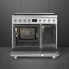 Smeg C92IPX2 Symphony Classic 90cm Electric Range Cooker with Induction Hob - S/Steel