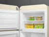 Smeg FAB30LCR6UK Retro 60cm wide Fridge Freezer - Cream - Left Hand Hinge - C Rated