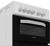 Hotpoint HTE5VCW 50cm Electric Cooker with Ceramic Hob - White