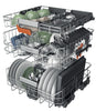 Hotpoint H8FHS61XUK Standard Dishwasher - Inox - A Rated