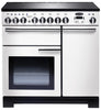 Rangemaster Professional Deluxe PDL90EIWH/C 90cm Electric Range Cooker with Induction Hob - White