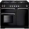 Rangemaster Kitchener KCH100DFFBL/C 100cm Dual Fuel Range Cooker - Black